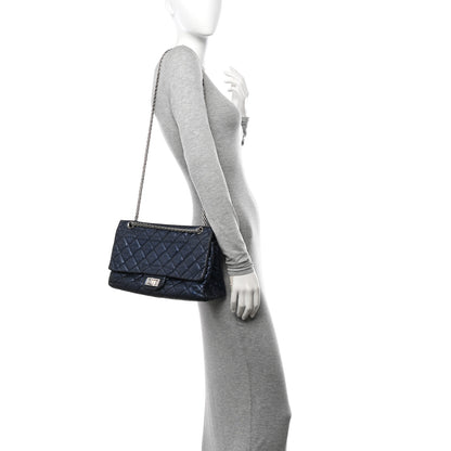 Chanel Metallic Aged Calfskin Quilted 2.55 Reissue 227 Flap Blue 2 of 14