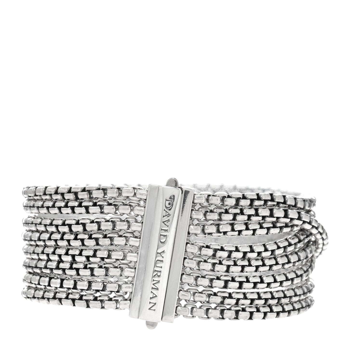 Sterling Silver 8 Row Box Chain Bracelet