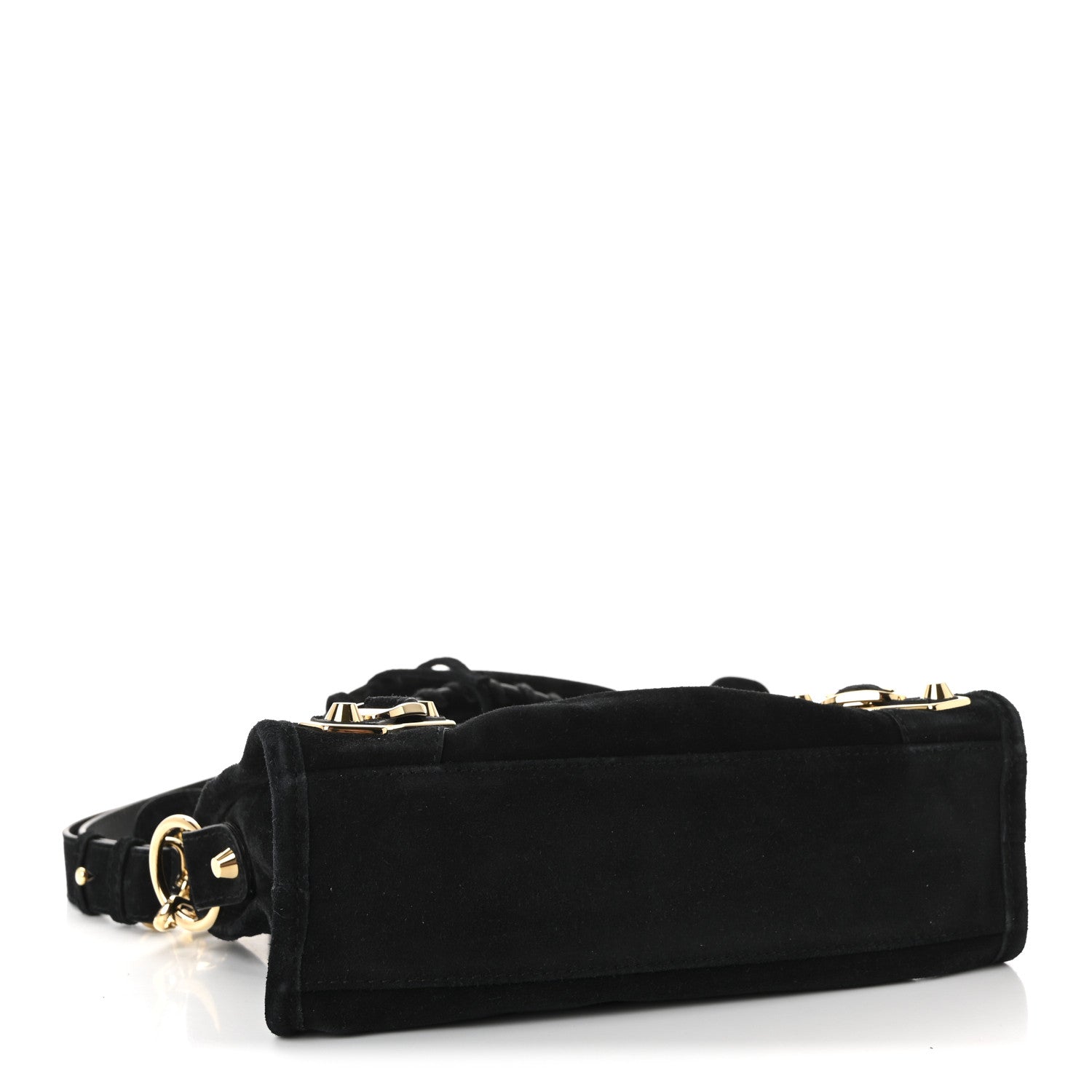 Balenciaga Baby Daim Suede Gold Metallic Edge Hardware Mini City Black 4 of 9