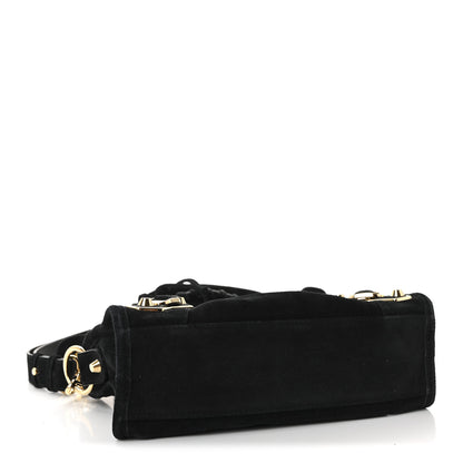 Balenciaga Baby Daim Suede Gold Metallic Edge Hardware Mini City Black 4 of 9