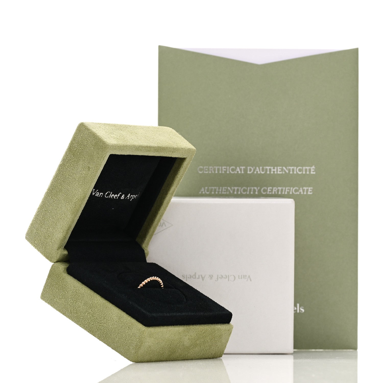 Van Cleef & Arpels 18K Rose Gold Small Perlee Ring 48 4.5 5 of 5