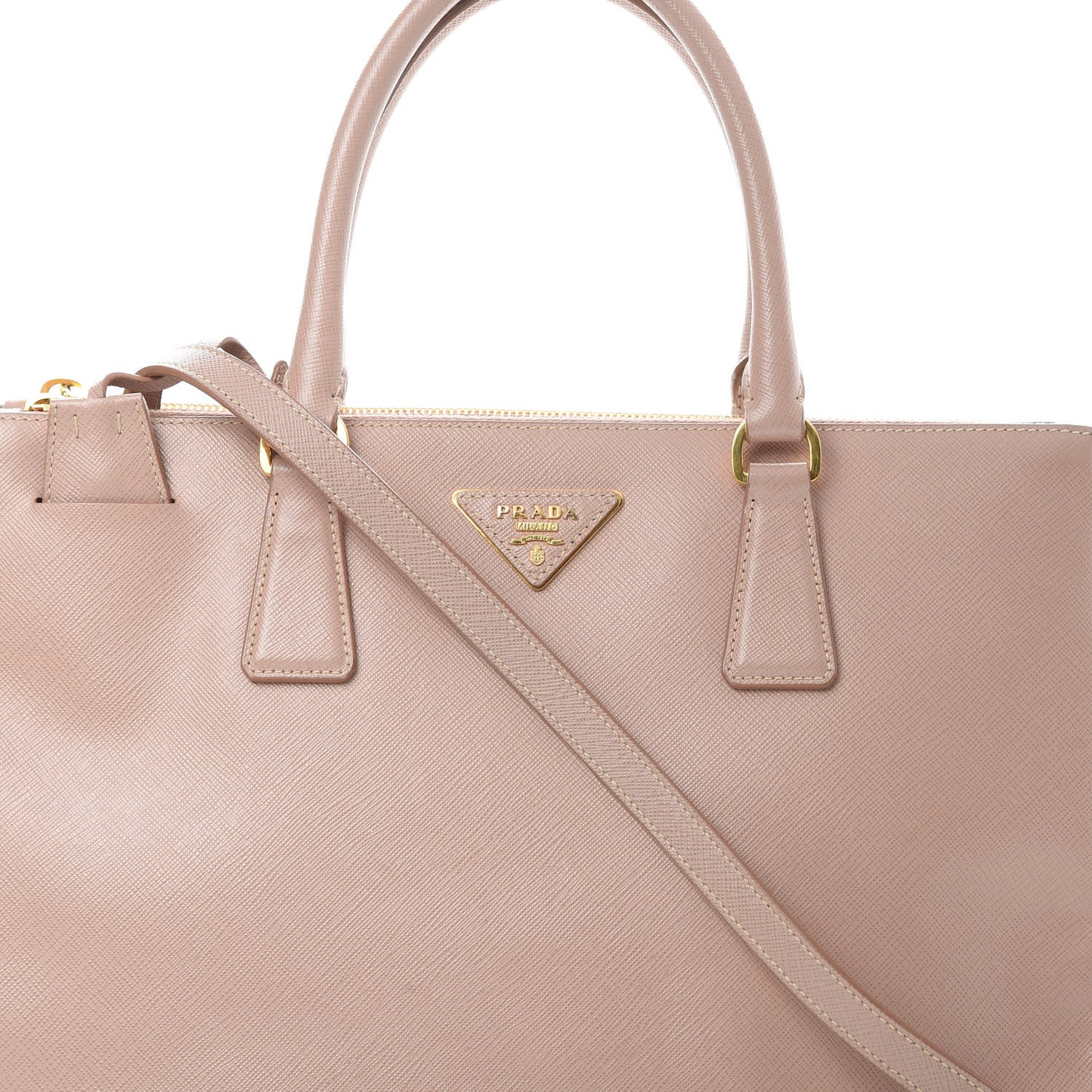 Saffiano Medium Galleria Double Zip Tote Cammeo
