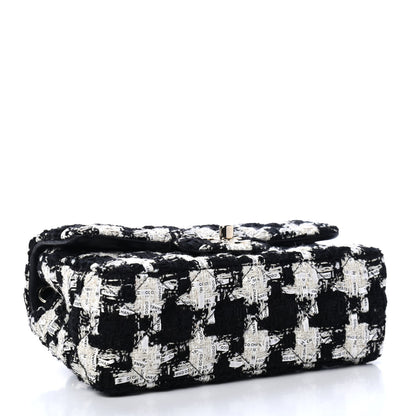 Chanel Tweed Quilted Mini Rectangular Flap Black Ecru White 3 of 4