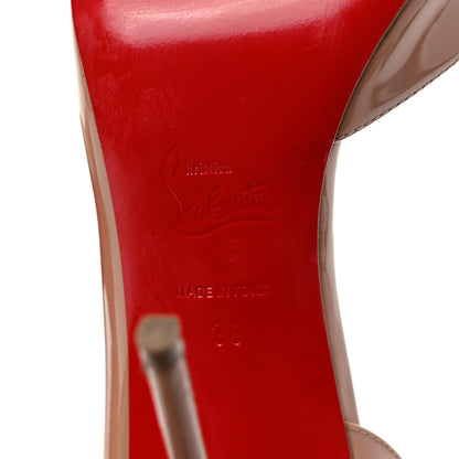 Christian Louboutin Patent Iriza 100 Pumps 38 Nude 6 of 7
