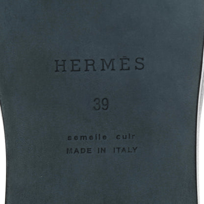 Hermes Epsom Mens Izmir Sandals 39 Black Jaune Fluo 6 of 7
