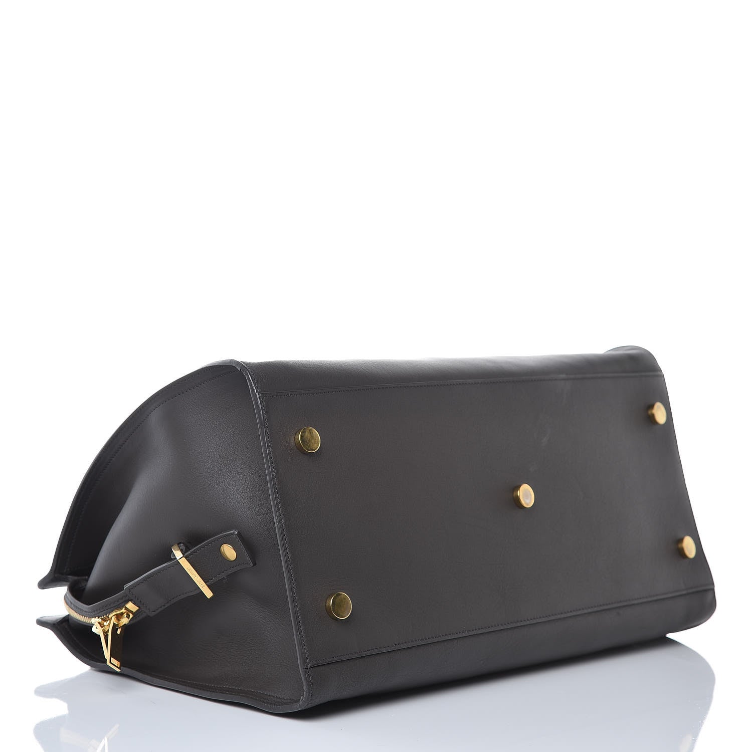 Saint Laurent Calfskin Medium Monogram Cabas Grey 4 of 13