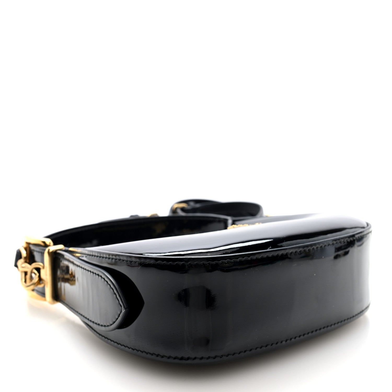 Miu Miu Patent Mini Hobo Black 4 of 9