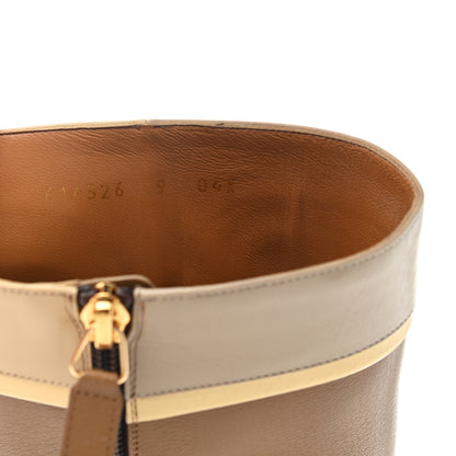 Gucci Goatskin Mens Zahara Interlocking G Horsebit Boots 9 Friky Taupe Oatmeal Butter Sand Storm 8 of 10