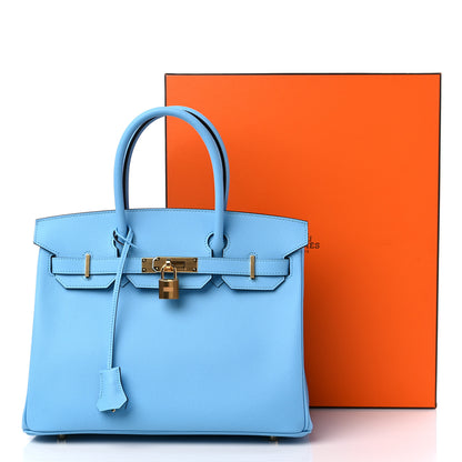Hermes Epsom Birkin 30 Celeste 10 of 10
