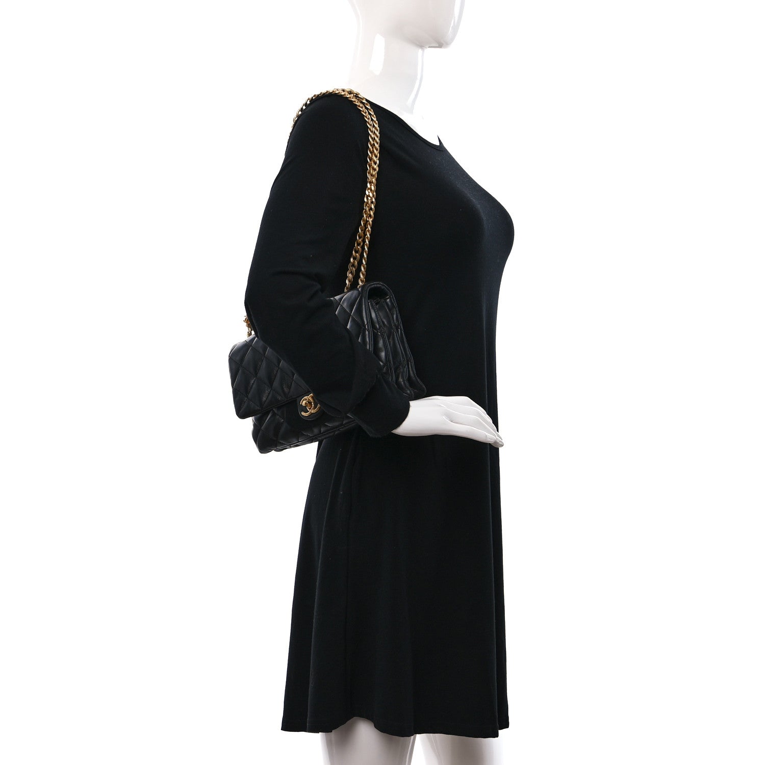 Chanel Lambskin Quilted Medium Pillow Crush Flap Black 2 of 10