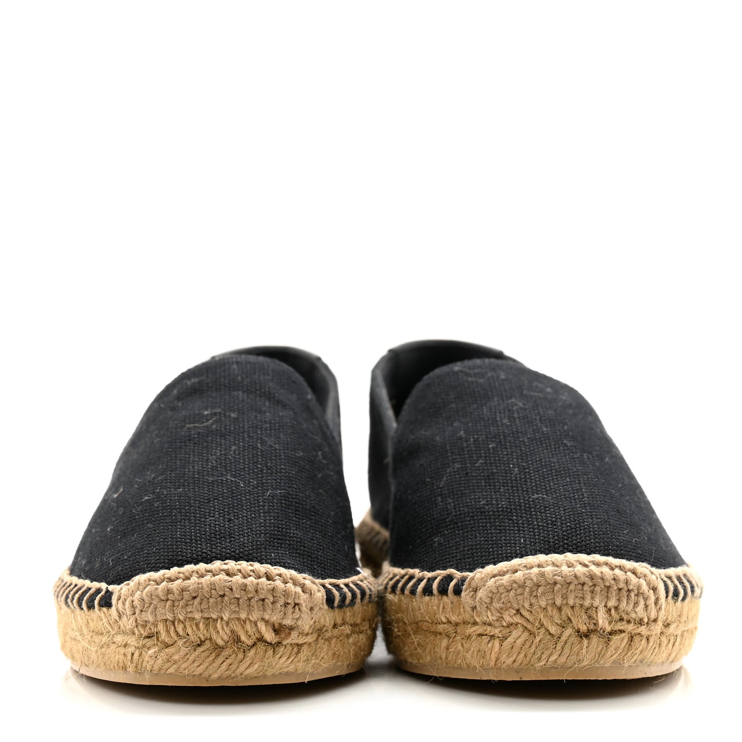 Canvas Nappa Elba Light Logo Embroidered Espadrilles 37 Black