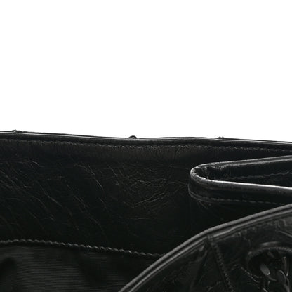 Saint Laurent Crinkled Calfskin Matelasse Monogram Large Niki Shopper Tote Black 13 of 13