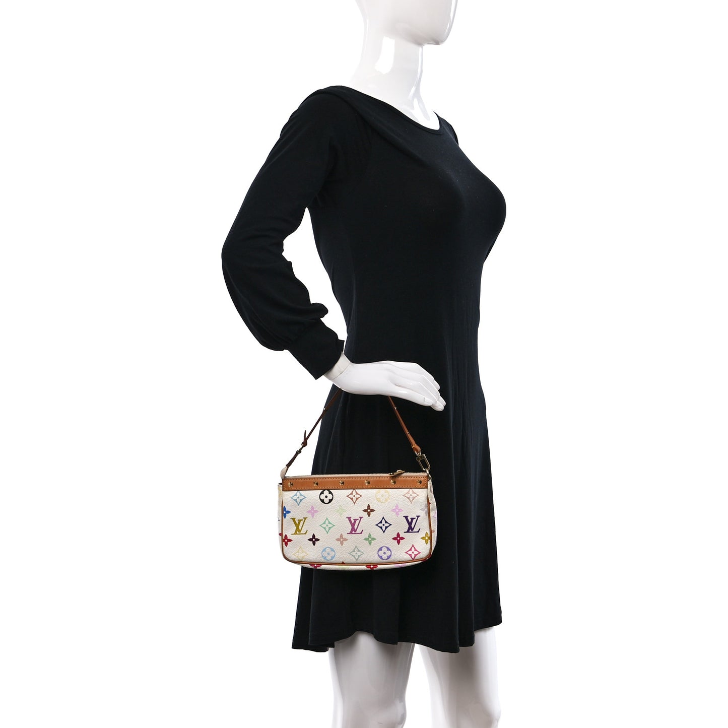 Monogram Multicolor Pochette Accessories White