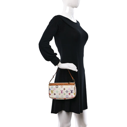 Louis Vuitton Monogram Multicolor Pochette Accessories White 2 of 8