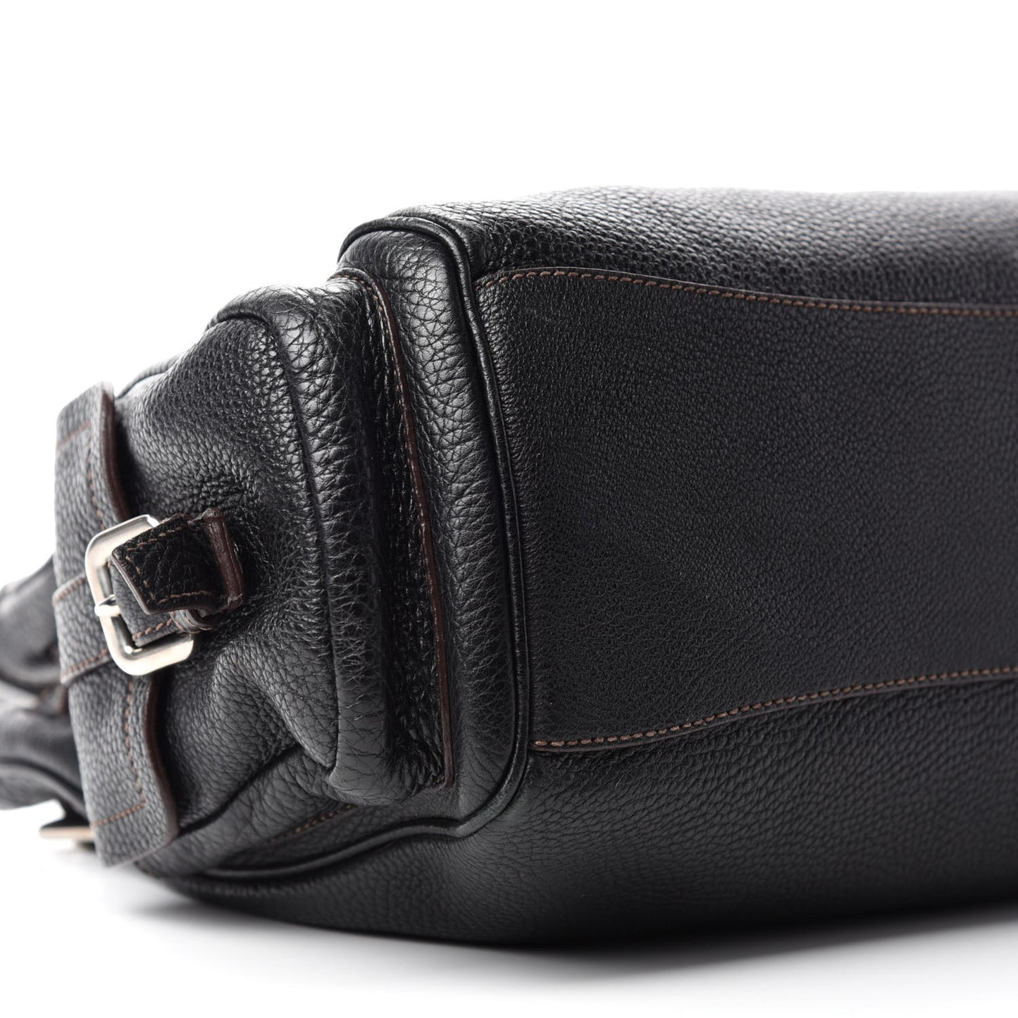 Vitello Daino Shopping Tote Black