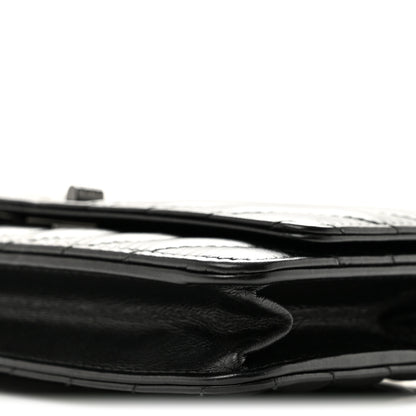 Chanel Aged Calfskin Chevron Quilted Reissue Wallet On Chain WOC So Black 11 of 14