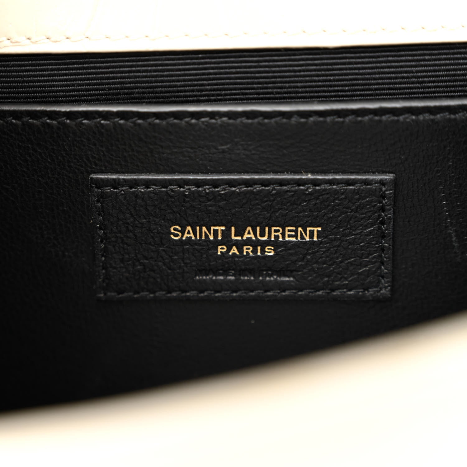 Saint Laurent Calfskin Crocodile Embossed Medium Classic Monogram Kate Tassel Satchel Crema Soft 6 of 15