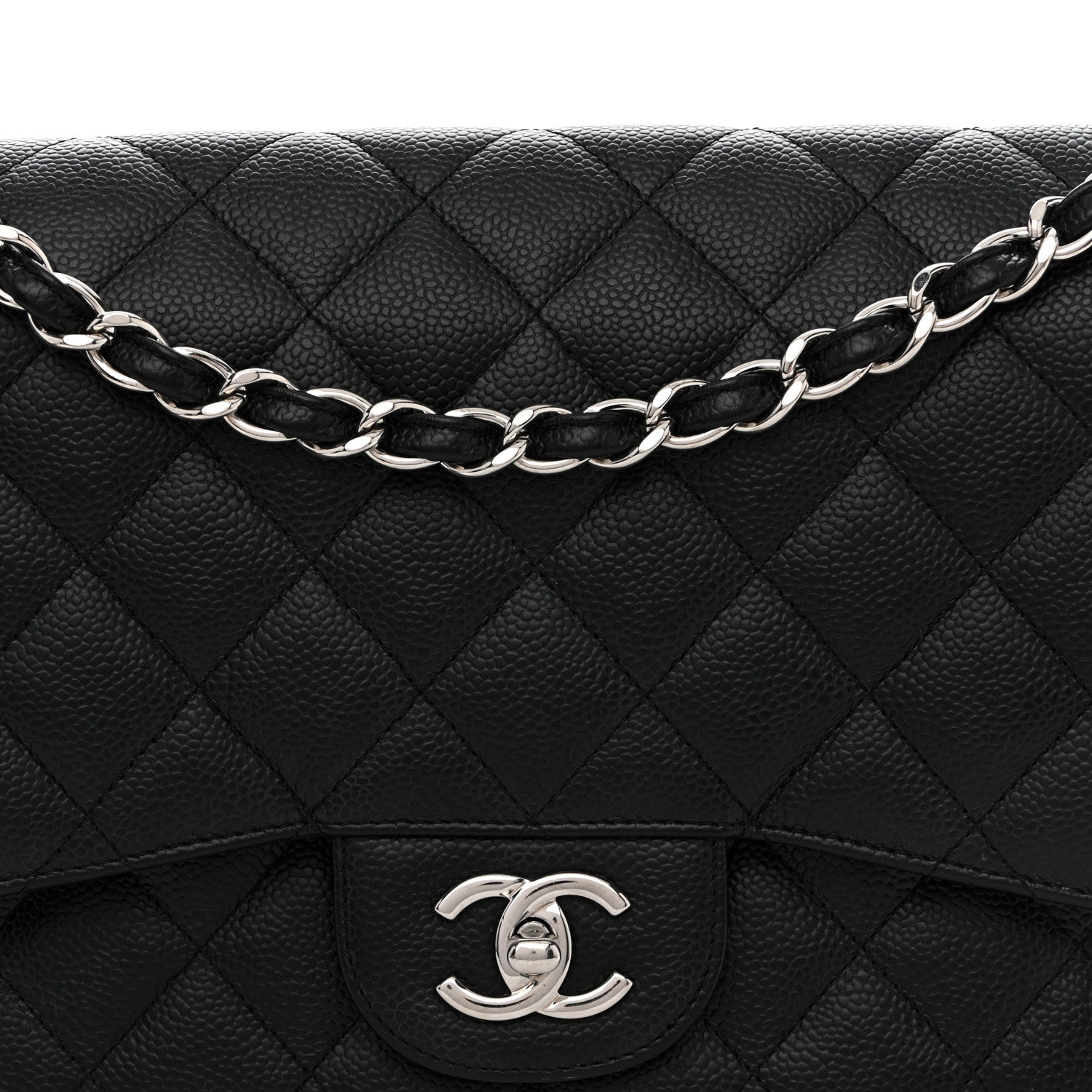 Chanel Caviar Quilted Jumbo Double Flap Black 8 of 13