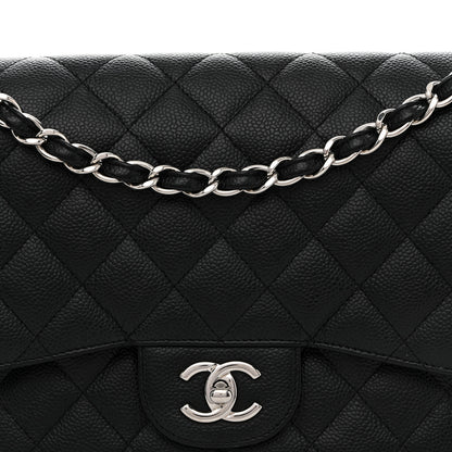 Chanel Caviar Quilted Jumbo Double Flap Black 8 of 13