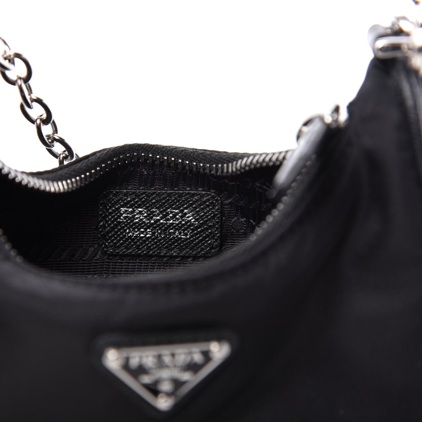 Tessuto Nylon Mini Re-Edition 2000 Shoulder Bag Black