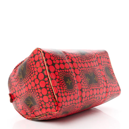 Louis Vuitton Monogram Kusama Town Speedy 30 Red 4 of 12
