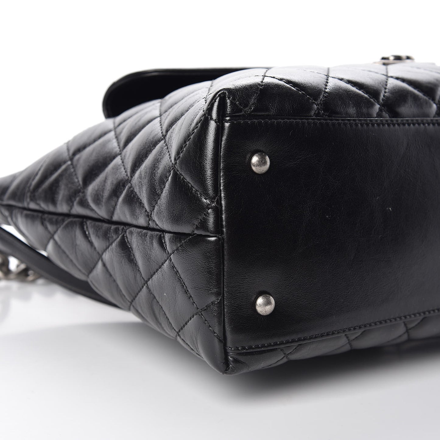 Aged Calfskin Quilted Mad About Quilting Hobo Black