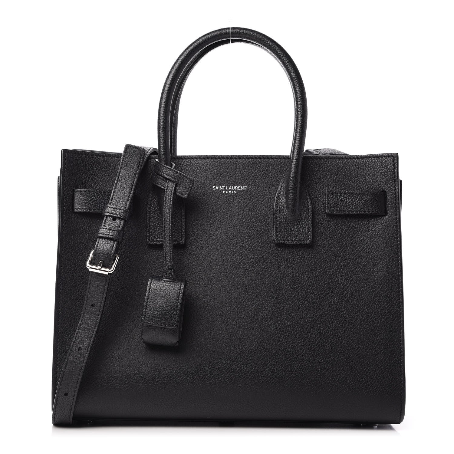 Saint Laurent Grained Calfskin Baby Sac De Jour Black 1 of 8