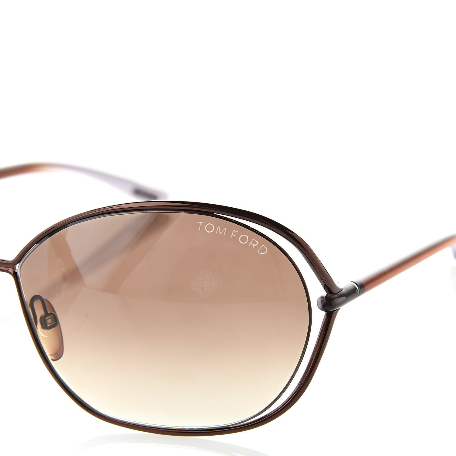 Tom Ford Carla Soft Square Sunglasses TF157 Dark Brown 8 of 9