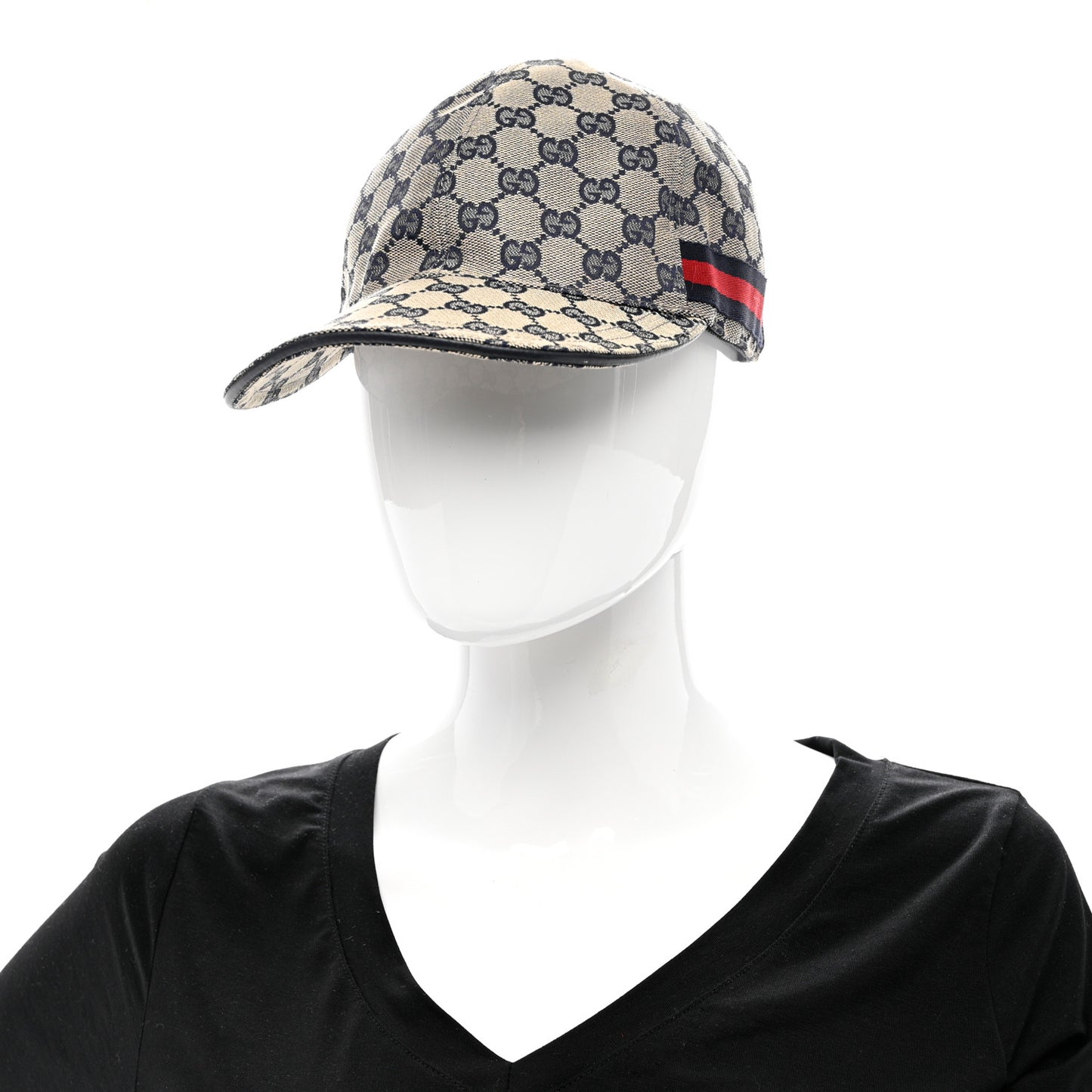 Monogram Web Baseball Hat M Beige Blue