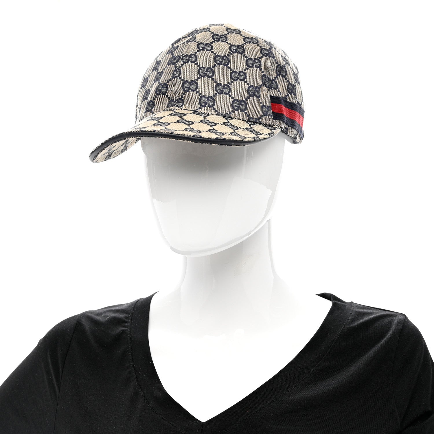 Gucci Monogram Web Baseball Hat M Beige Blue 2 of 13