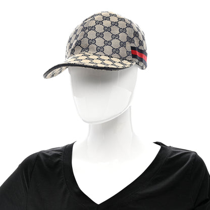 Gucci Monogram Web Baseball Hat M Beige Blue 2 of 13