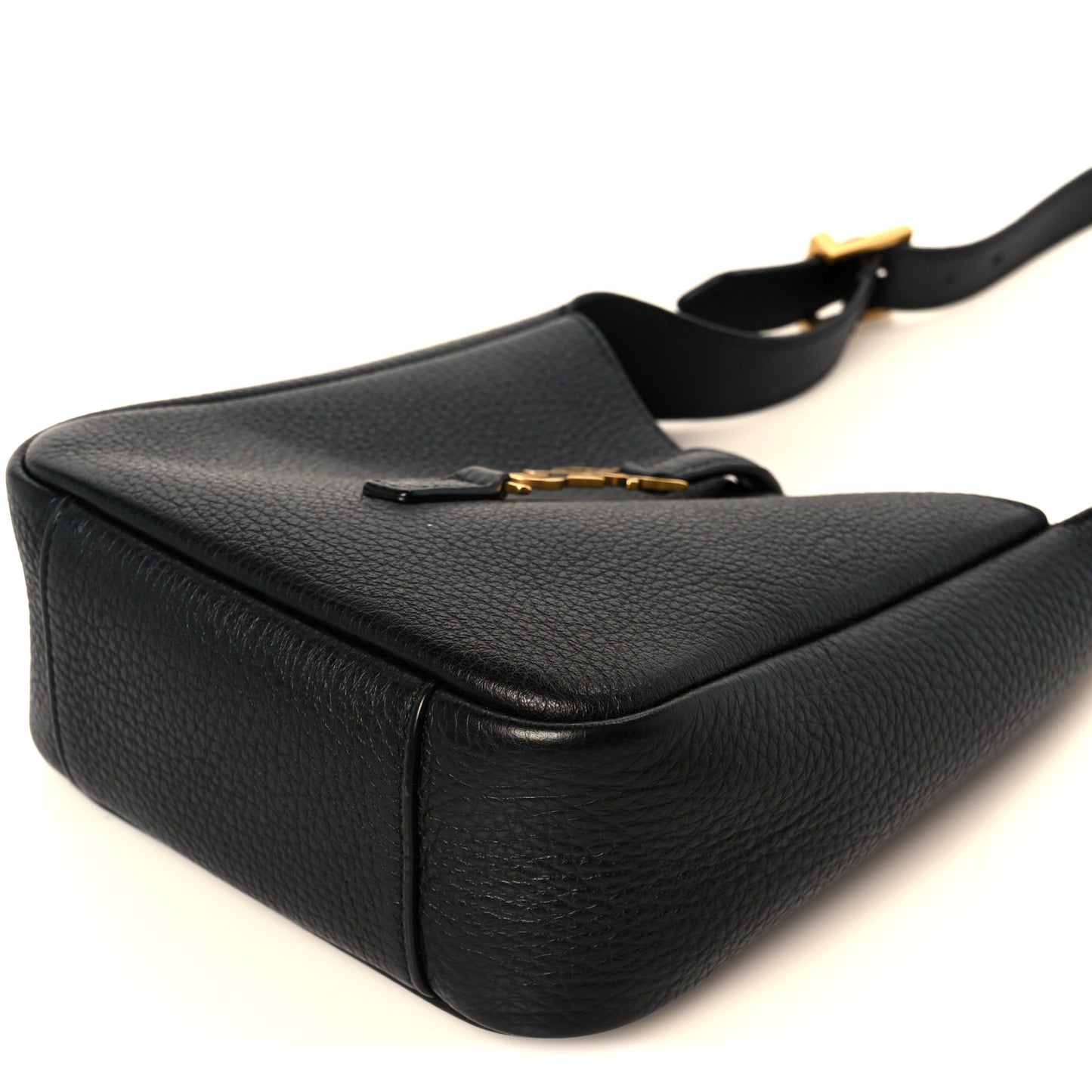 Grained Calfskin Baby Le 5 A 7 Supple Hobo Black