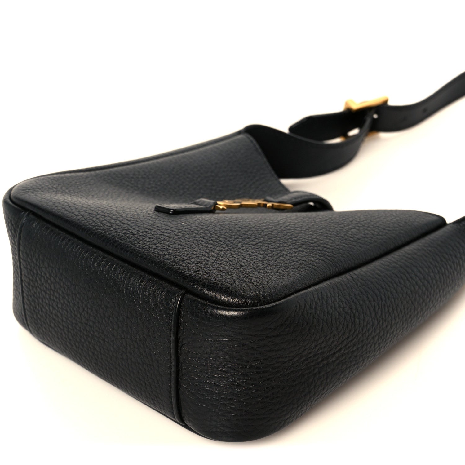 Saint Laurent Grained Calfskin Baby Le 5 A 7 Supple Hobo Black 12 of 13