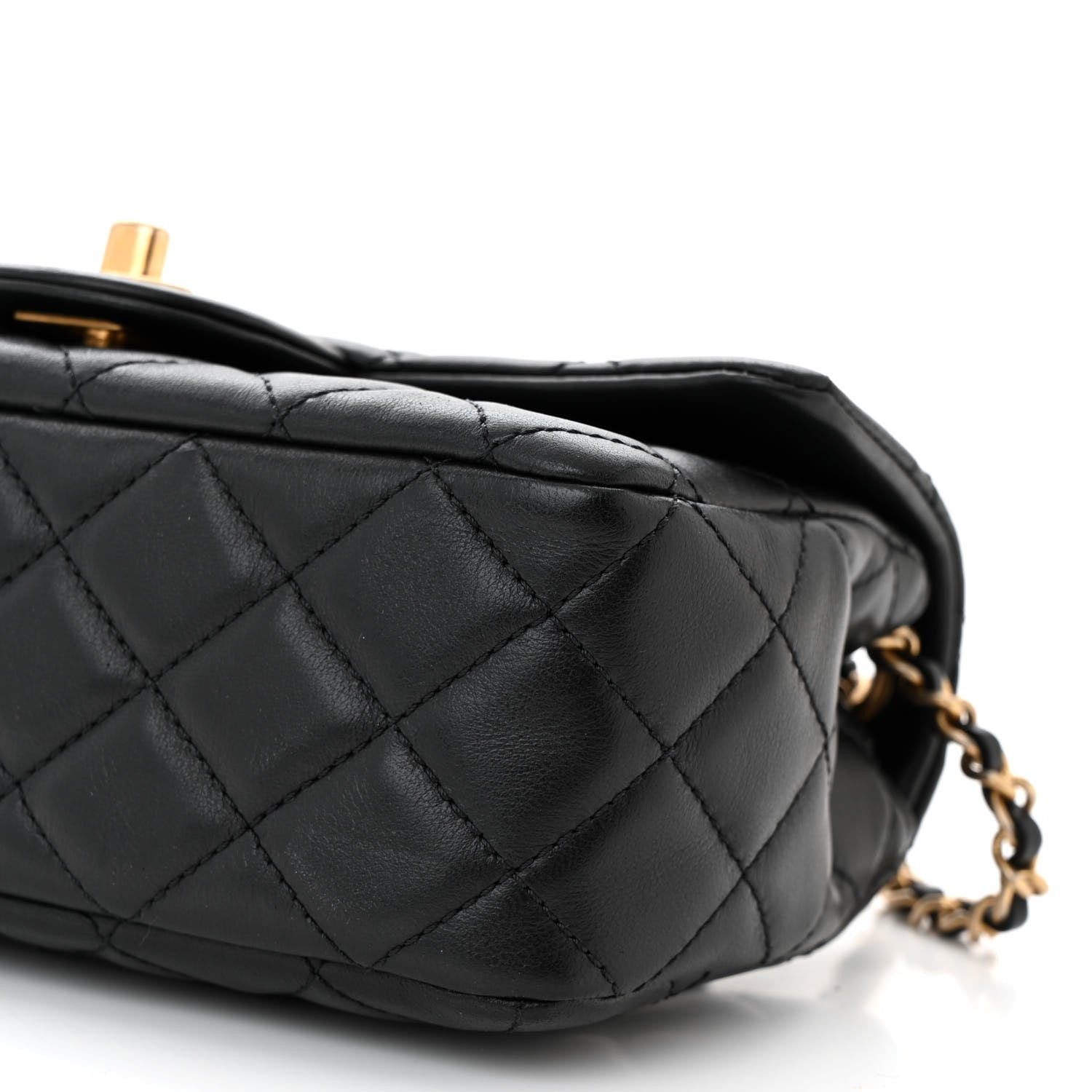 Chanel Lambskin Quilted Mini Romance Rectangular Flap Black 10 of 10