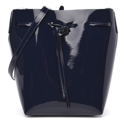 Mansur Gavriel Patent Calfskin Bucket Bag Blu 1 of 10
