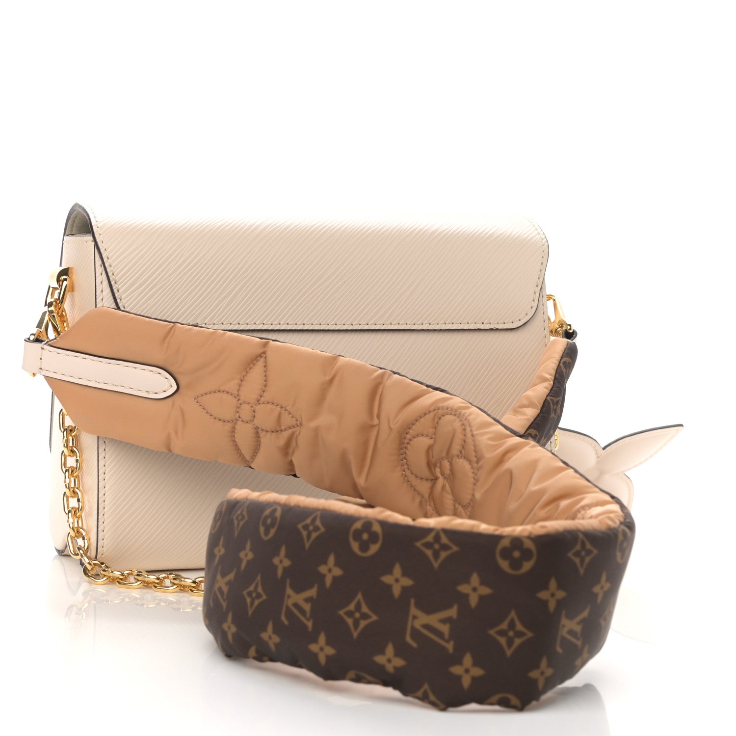 Louis Vuitton Epi Pillow Twist MM Shoulder Bag Cream 3 of 10