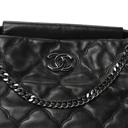 Chanel Lambskin Cells Accordion Tote Black 8 of 10