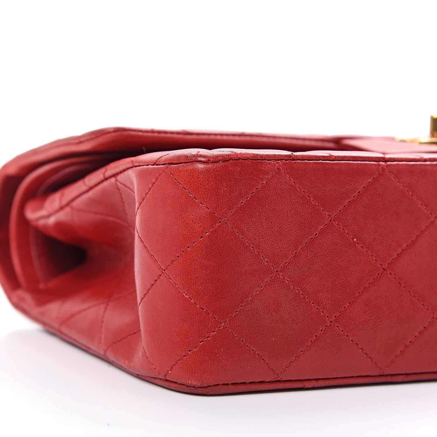 Chanel Lambskin Quilted Medium Double Flap Red 8 of 15