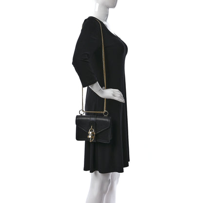 Chloe Shiny Goatskin Calfskin Mini Aby Chain Shoulder Bag Black 2 of 9