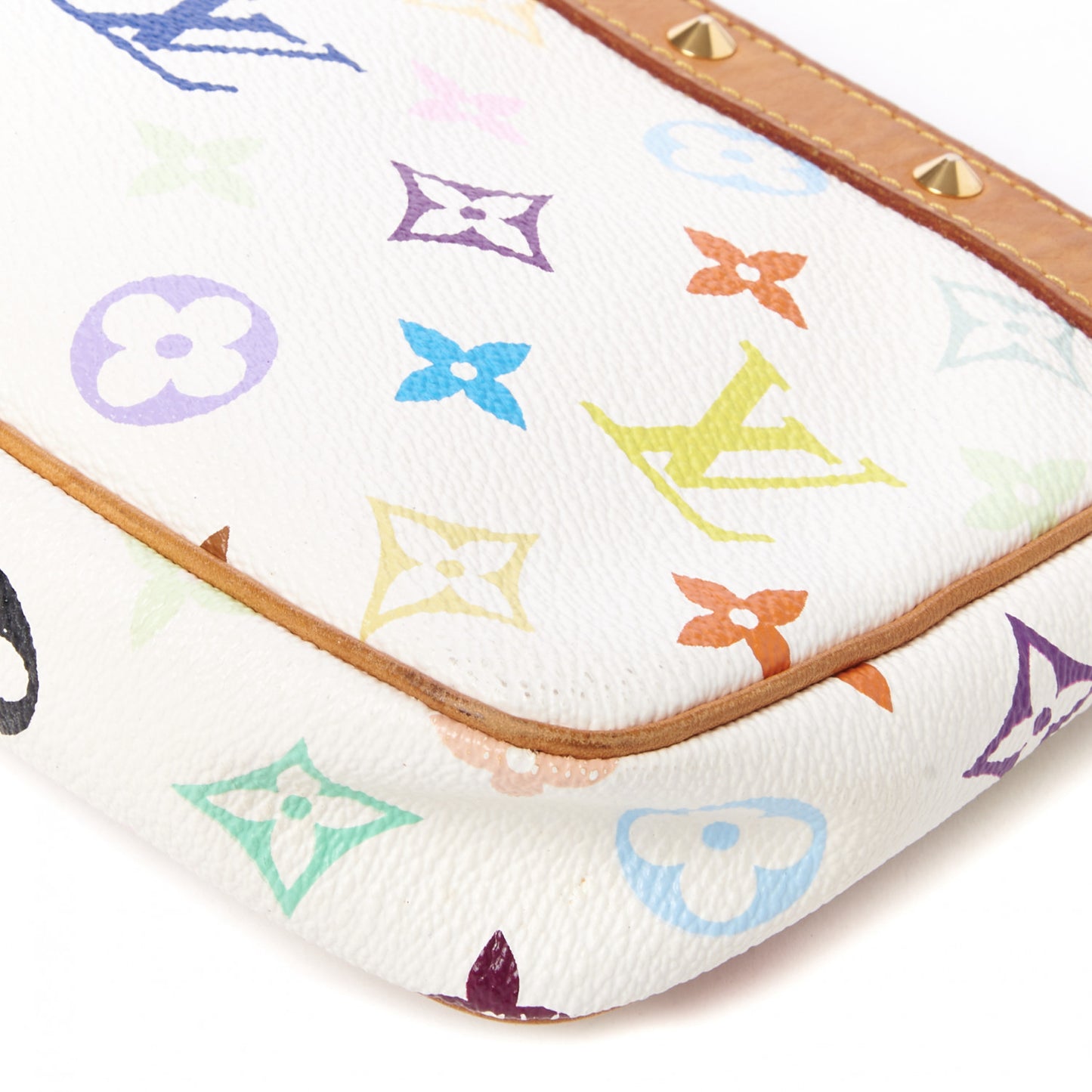 Monogram Multicolor Pochette Accessories White