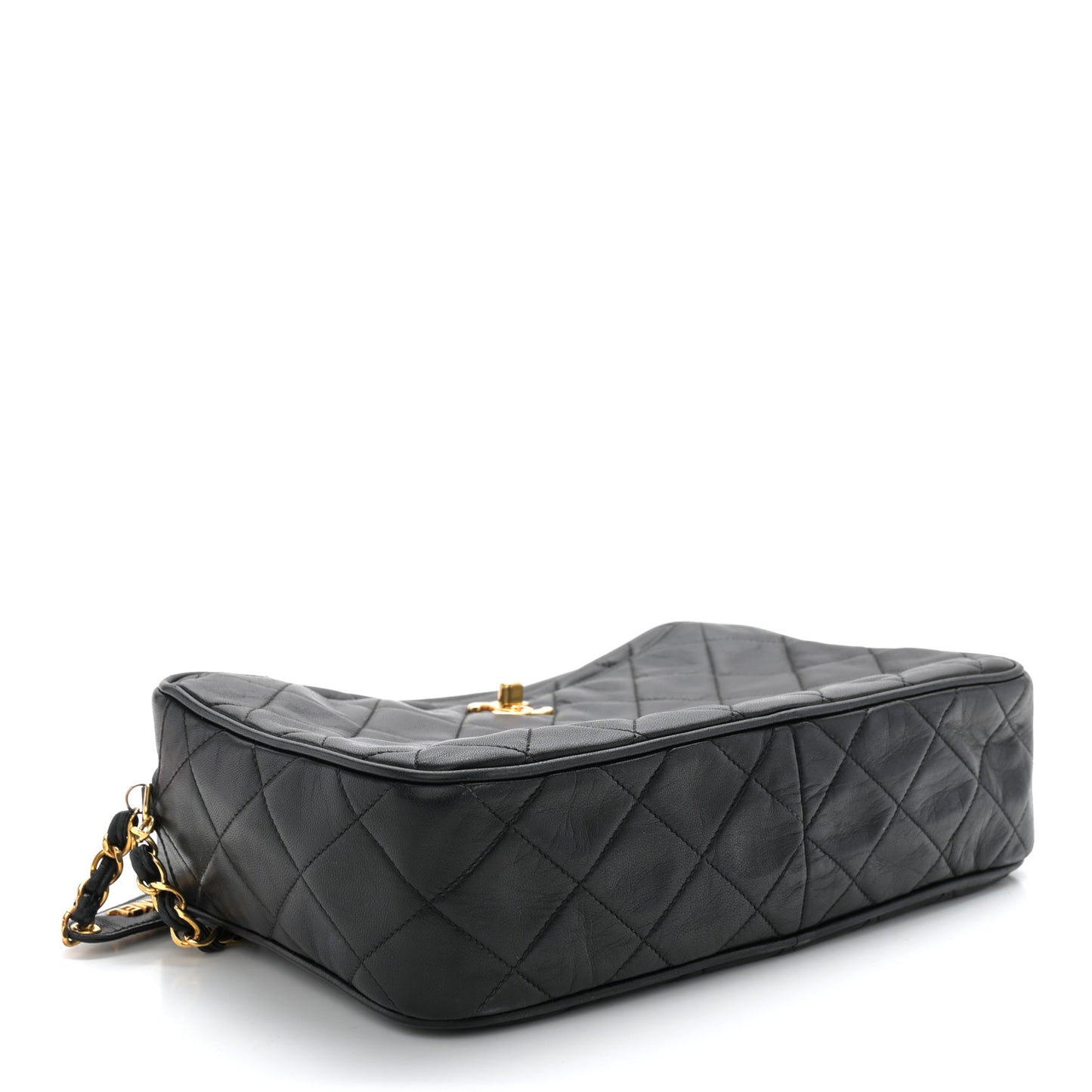 Lambskin Quilted Camera Case Black