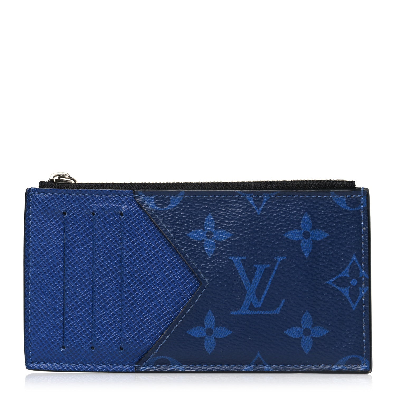 Louis Vuitton Monogram Taiga Coin Card Holder Cobalt 1 of 6