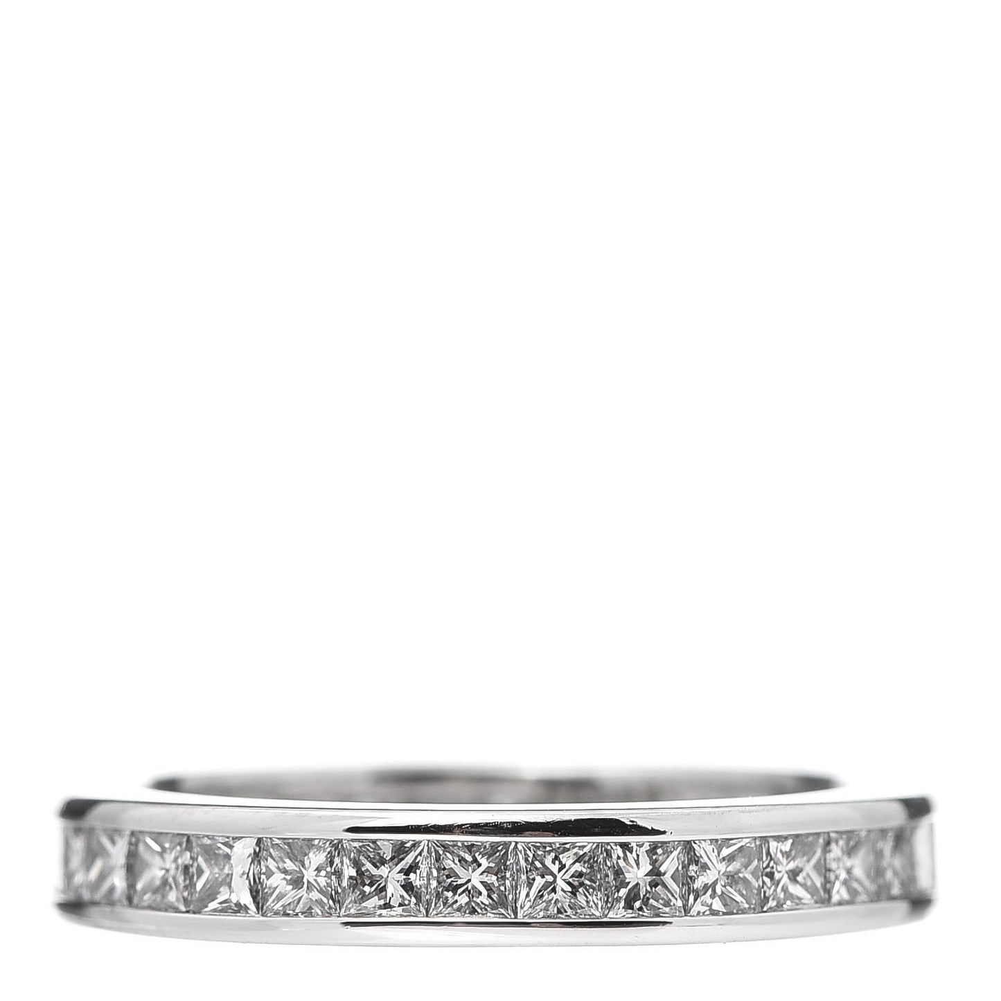 Platinum Diamond Channel Set Princess Wedding Band Ring 53 6.25