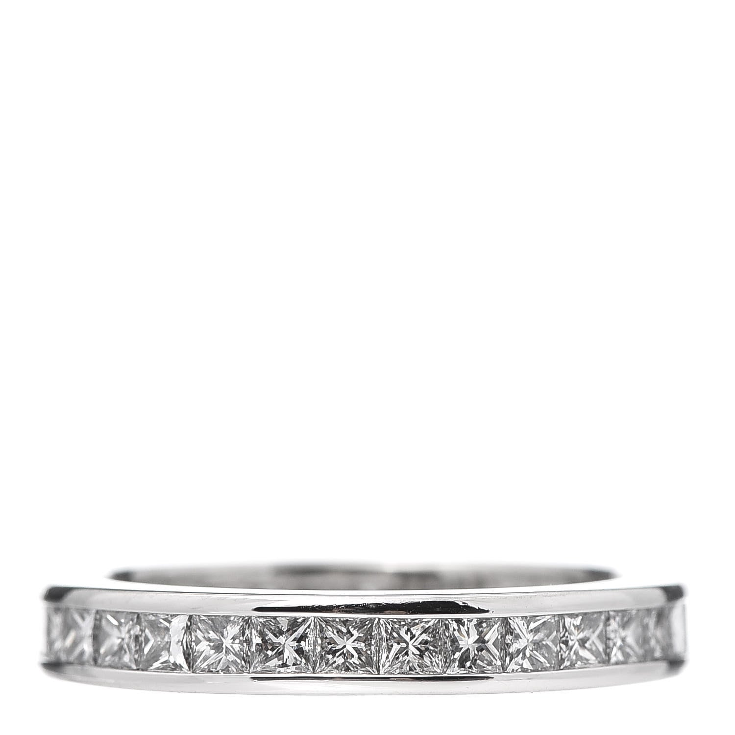 Harry Winston Platinum Diamond Channel Set Princess Wedding Band Ring 53 6.25 1 of 7
