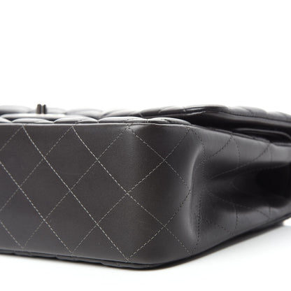 Chanel Lambskin Quilted Jumbo Double Flap Dark Grey 8 of 12