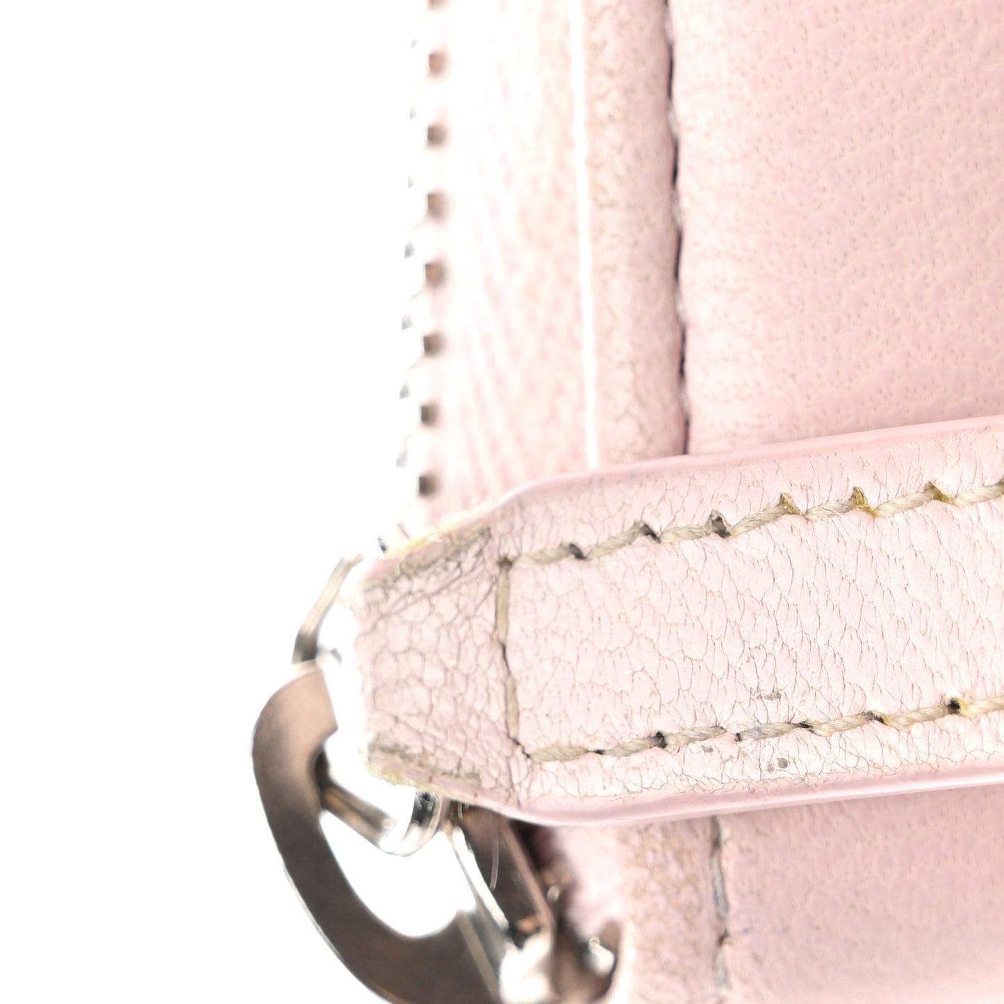 Lambskin Quilted Twist Lock CC Zip Around Wallet Pink