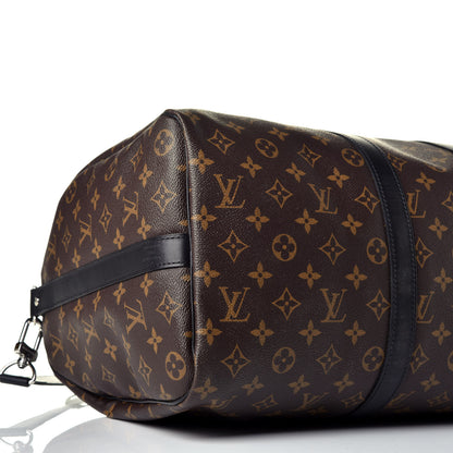 Louis Vuitton Monogram Macassar Keepall Bandouliere 45 7 of 9