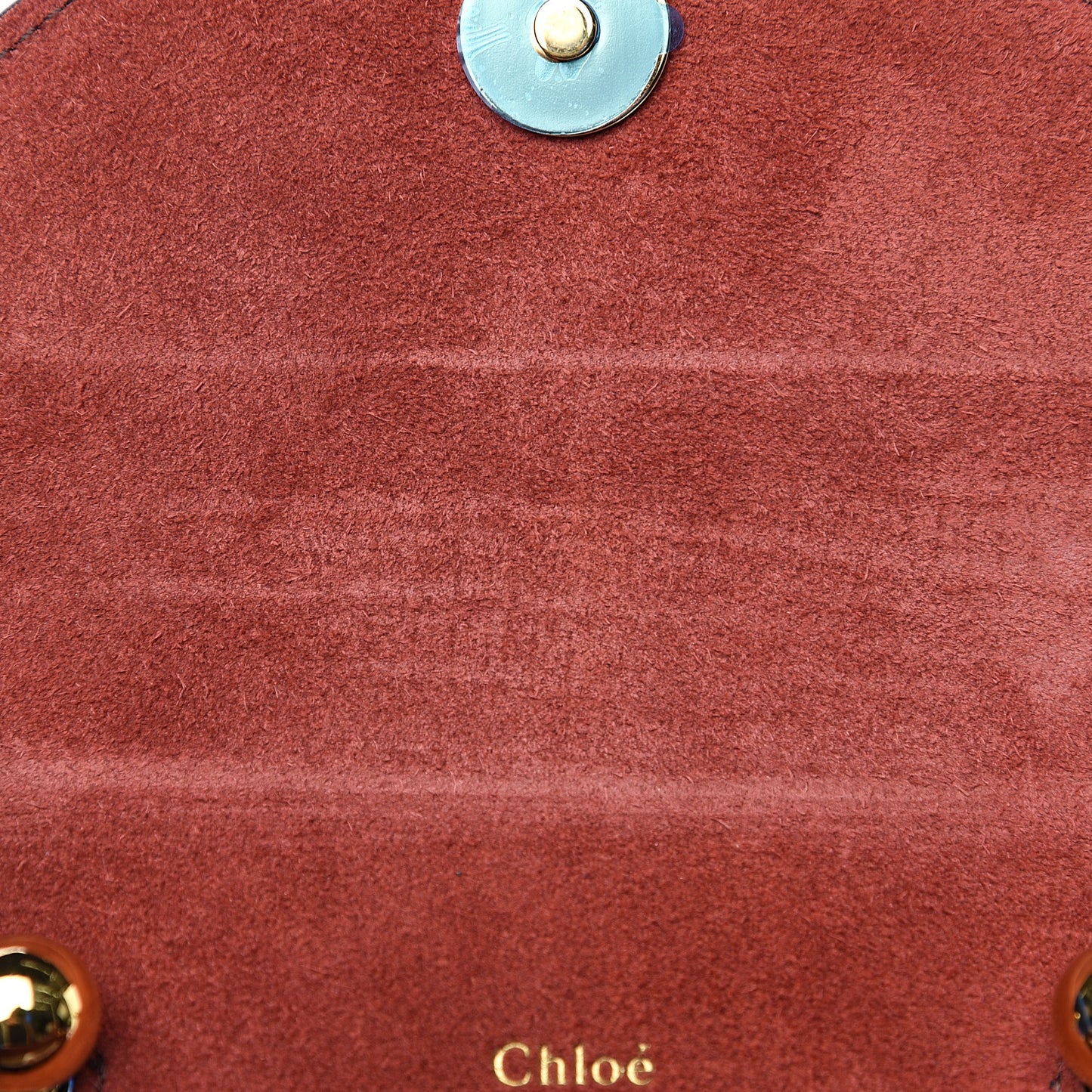 Calfskin Lizard Embossed Small Aby Lock Sepia Brown