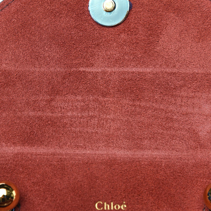 Chloe Calfskin Lizard Embossed Small Aby Lock Sepia Brown 7 of 9