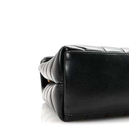 Saint Laurent Calfskin Y Quilted Monogram Small Loulou Chain Satchel Black 8 of 10